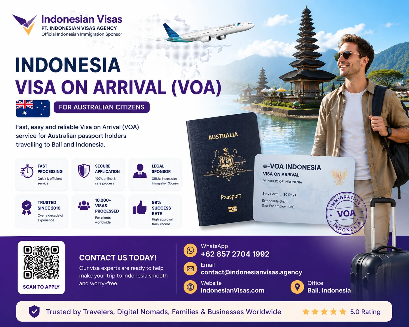 Australian to Indonesia e-VoA